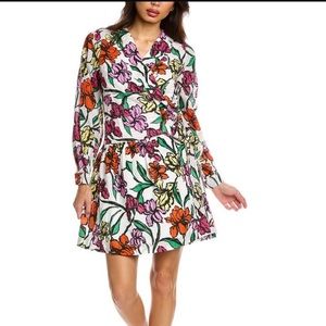 NEW Roller Rabbit Floral Print Wrap Style Dress. Size XS. NWT. MSRP $178.